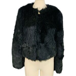 BEBE Faux Fur Coat Size Small